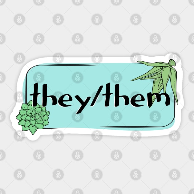 They / Them pronoun Sticker by theartfulscientist